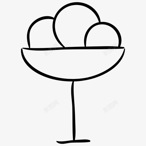 甜点冰淇淋食物手绘图标svg_新图网 https://ixintu.com 冰淇淋 图标 手绘 甜点 食物