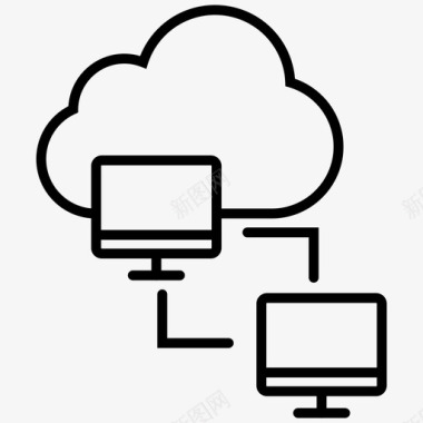 云网络云集线器通信设备图标图标