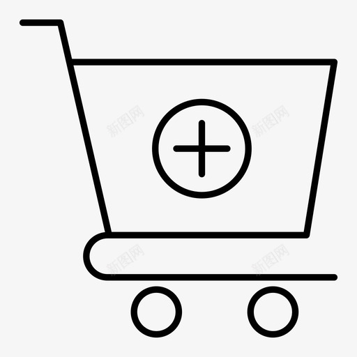 购物车购物篮医疗图标svg_新图网 https://ixintu.com 健康 健身 医疗 图标 手推车 线图 购物 购物篮 购物车