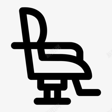 沙龙椅理发师spa图标图标