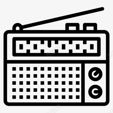 收音机天线音频图标图标