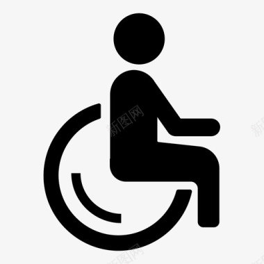 无障碍残疾残障图标图标