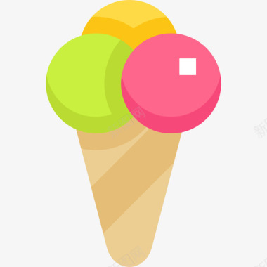 冰淇淋烹饪食品和饮料2平的图标图标