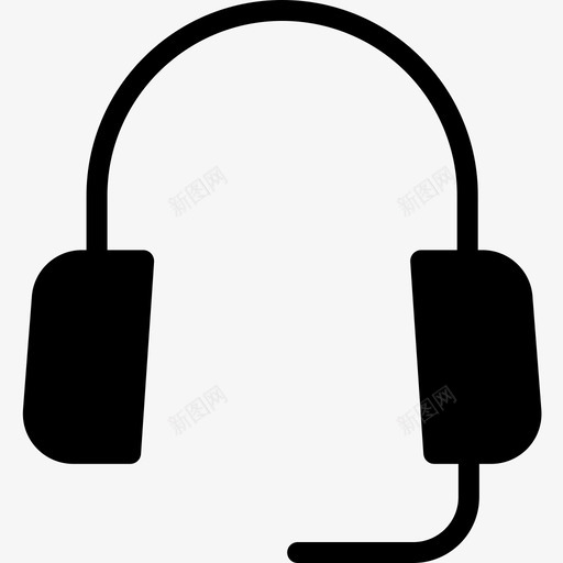 耳机触点18实心图标svg_新图网 https://ixintu.com 实心 耳机 触点