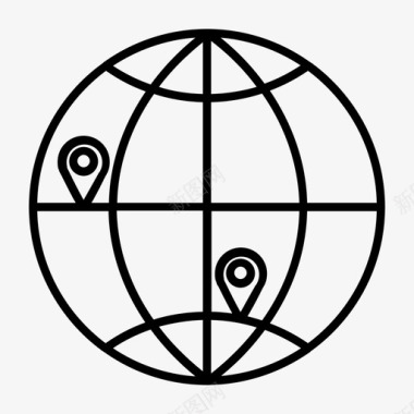 世界商业全球图标图标