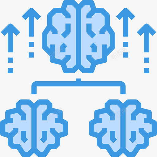 头脑风暴大脑概念5蓝色图标svg_新图网 https://ixintu.com 大脑概念5 头脑风暴 蓝色