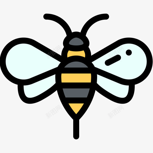 蜜蜂春天75线形颜色图标svg_新图网 https://ixintu.com 春天 线形 蜜蜂 颜色