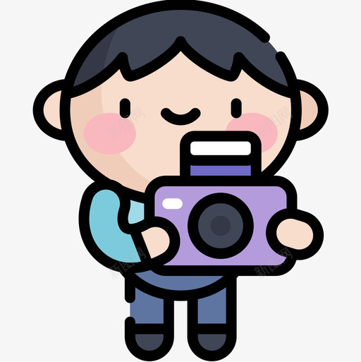 照相摄像机旅游者3图标svg_新图网 https://ixintu.com 摄像机 旅游者 照相 线性 颜色