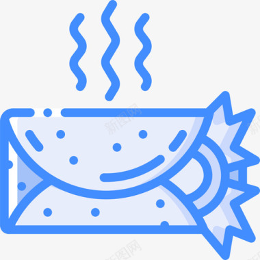 墨西哥煎饼18蓝色图标图标
