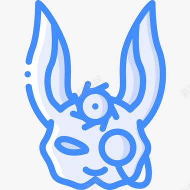 兔子面具蒸汽朋克4蓝色图标图标