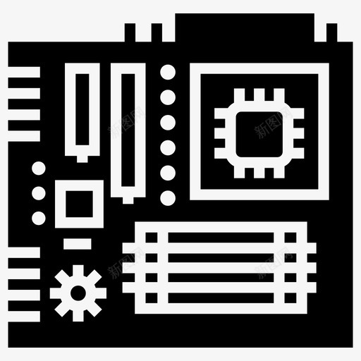 主板电路板硬件图标svg_新图网 https://ixintu.com 主板 图标 字形 微电子 电路板 硬件 计算机