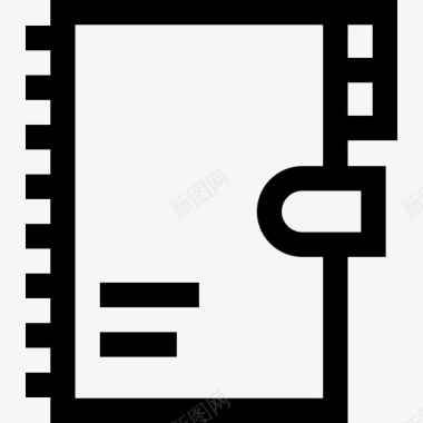 议程文件夹48线性图标图标