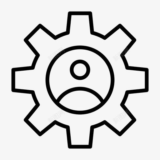 齿轮控制外形图标svg_新图网 https://ixintu.com 使用 外形 常规 控制 用户 设置 轮廓 齿轮