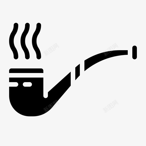 烟斗吸烟者吸烟图标svg_新图网 https://ixintu.com 吸烟 吸烟者 固态 烟斗 烟草