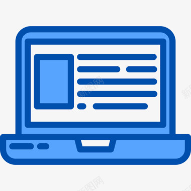 笔记本电脑博客10蓝色图标图标