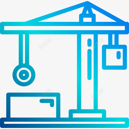 起重机施工102直线坡度图标svg_新图网 https://ixintu.com 坡度 施工 直线 起重机