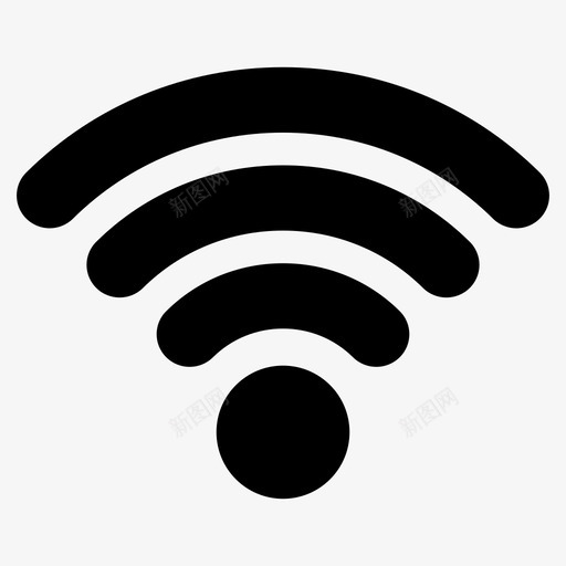 wifi信号互联网信号无线通信图标svg_新图网 https://ixintu.com wifi信号 互联网信号 无线通信 网络信号 连接信号 通信字形图标