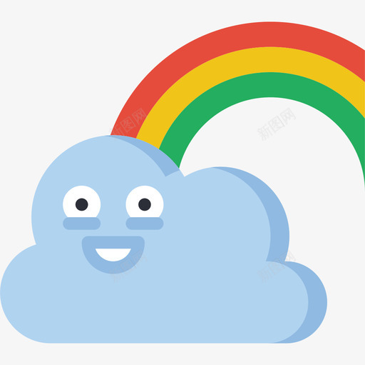 彩虹可爱的图标4扁平svg_新图网 https://ixintu.com 可爱 图标 彩虹 扁平 爱的