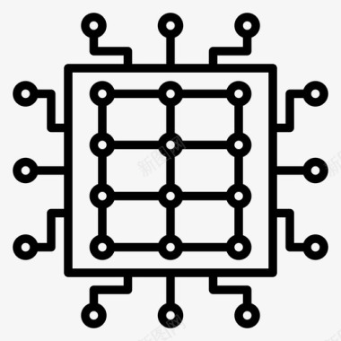 芯片数据网络图标图标