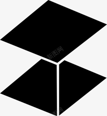 立方体几何体水平图标图标