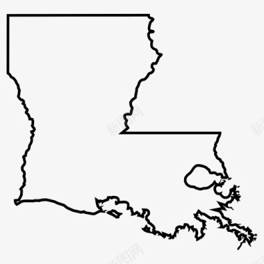 路易斯安那州大纲路易斯安那州地图州地图图标图标