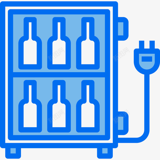 冰箱家用电器5蓝色图标svg_新图网 https://ixintu.com 冰箱 家用电器5 蓝色