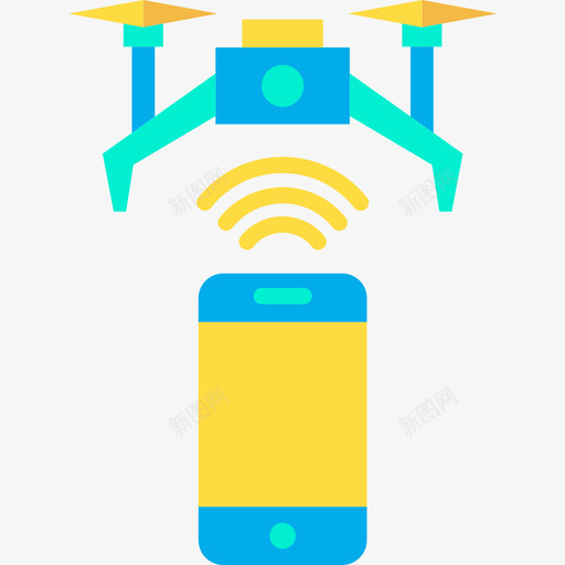 无人机无人机18扁平图标svg_新图网 https://ixintu.com 扁平 无人机 无人机18