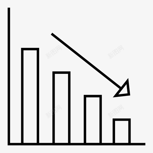 减少条形图业务图标svg_新图网 https://ixintu.com 业务 减少 向下 图标 图表 条形图 电子商务