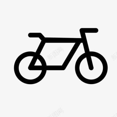 自行车汽车道路图标图标