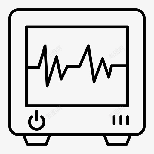 脉冲电子心跳图标svg_新图网 https://ixintu.com 医疗 屏幕 心跳 电子 电子线路图标 监视器 脉冲