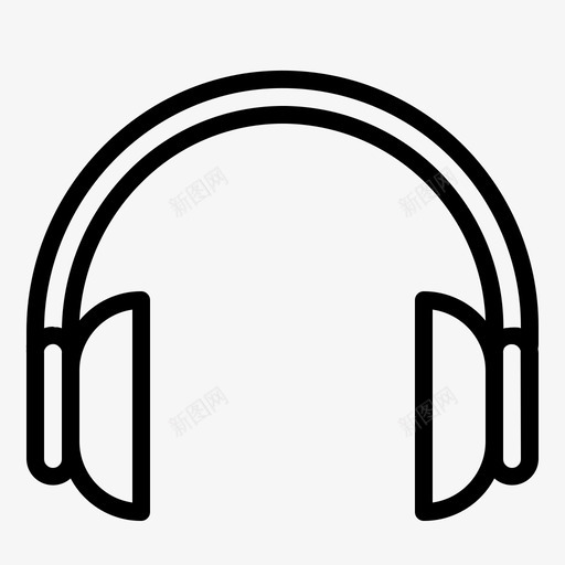 音乐音频dj图标svg_新图网 https://ixintu.com dj messenger应用程序大纲 耳机 音乐 音频