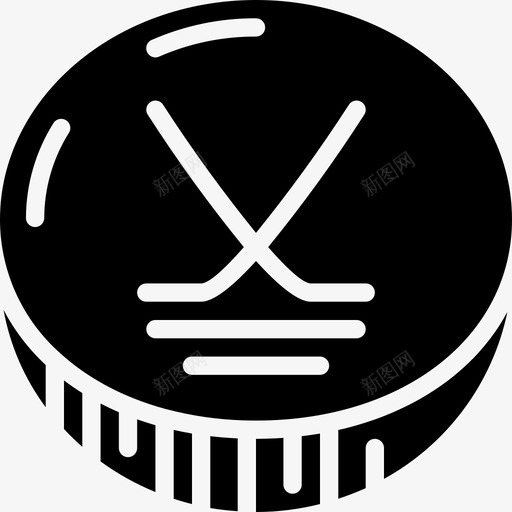 冰球冬季运动26填充图标svg_新图网 https://ixintu.com 冬季运动 冰球 填充