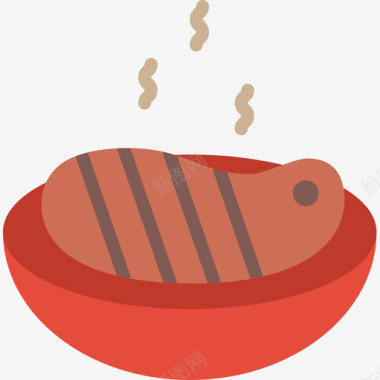 肉烧烤3扁平图标图标