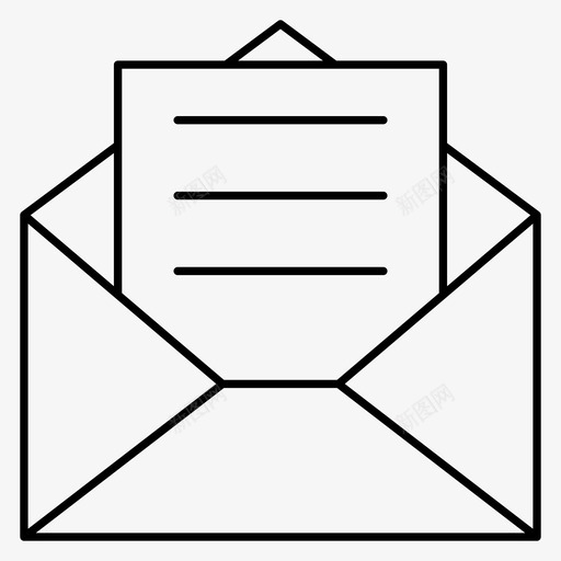收件箱电子邮件信封图标svg_新图网 https://ixintu.com 信封 打开 收件箱 电子邮件 通讯线路图标 邮件