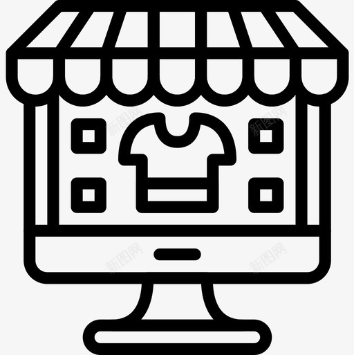 Eshop购物140线性图标svg_新图网 https://ixintu.com Eshop 线性 购物