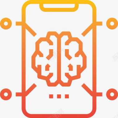 智能手机brainconcept6渐变图标图标