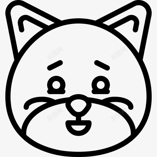 猫可爱的图标2直线型svg_新图网 https://ixintu.com 可爱 图标 爱的 直线 线型