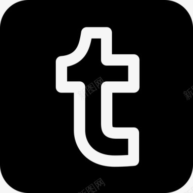 Tumblr社交媒体徽标7填充图标图标