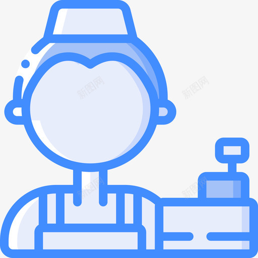 出纳职业22蓝色图标svg_新图网 https://ixintu.com 出纳 职业 蓝色