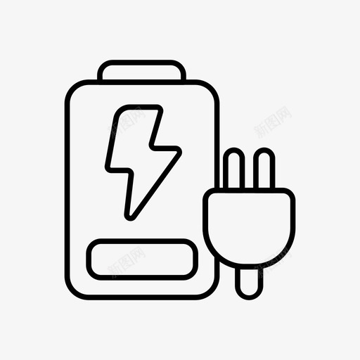 电池插头充电器电子图标svg_新图网 https://ixintu.com 充电器 千禧年 千禧线 插头 电子 电池插头