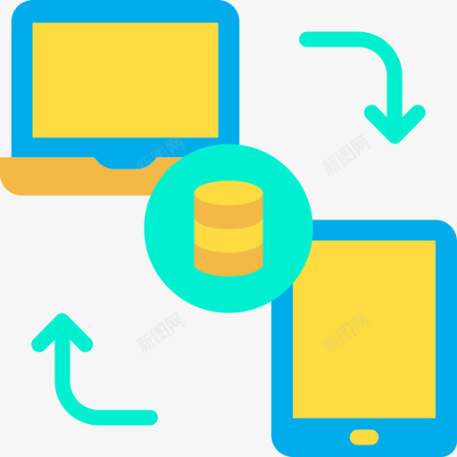 同步数据科学平面图标svg_新图网 https://ixintu.com 同步 平面 数据 科学