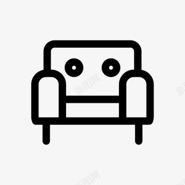 家具和家居沙发放松图标图标