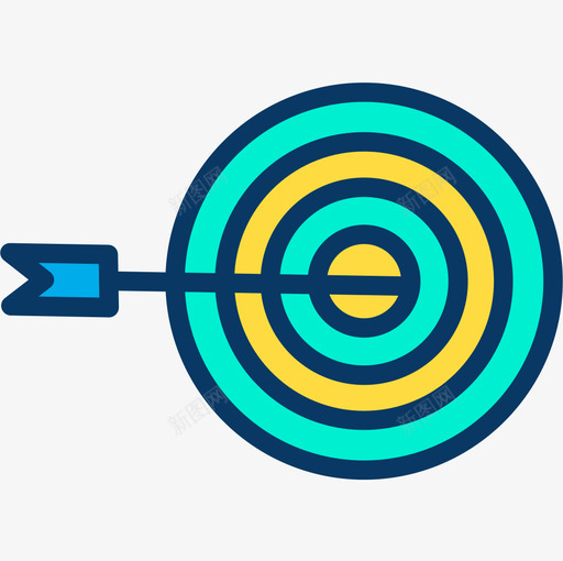飞镖运动和游戏7线性颜色图标svg_新图网 https://ixintu.com 游戏 线性 运动 颜色 飞镖