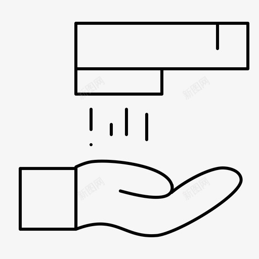 洗手清洁洗手池图标svg_新图网 https://ixintu.com 卫生 常规 洗手 清洁 细线