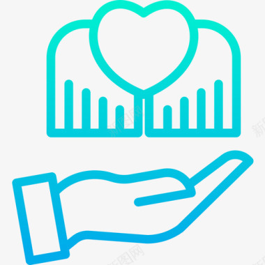 心脏慈善53梯度图标图标