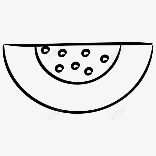 西瓜食物手绘图标svg_新图网 https://ixintu.com 图标 手绘 西瓜 食物