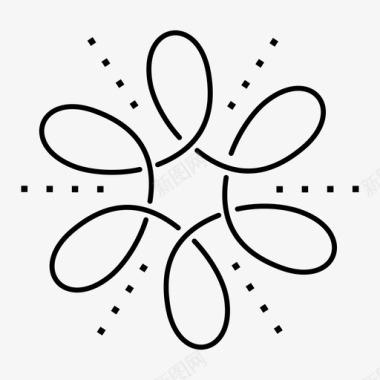 文本分隔符优雅花卉图标图标