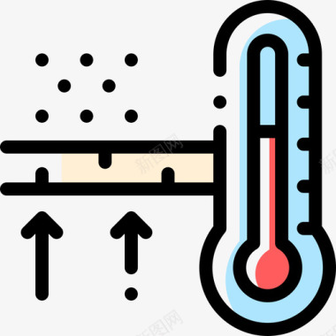 温度织物特征4颜色省略图标图标