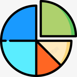 饼图营销113线性颜色图标图标