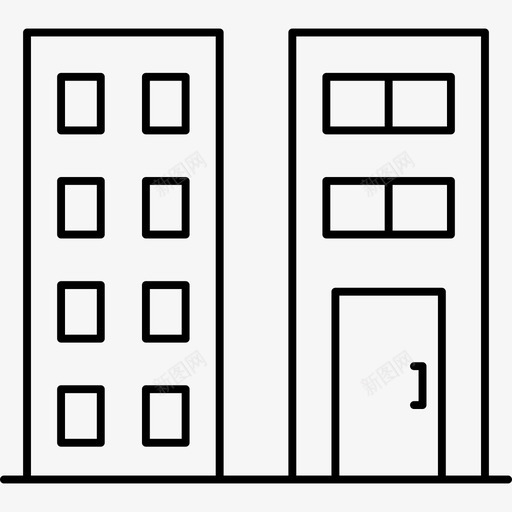 房子公寓建筑图标svg_新图网 https://ixintu.com 假日线细节图标 公寓 凡人 家 建筑 房子